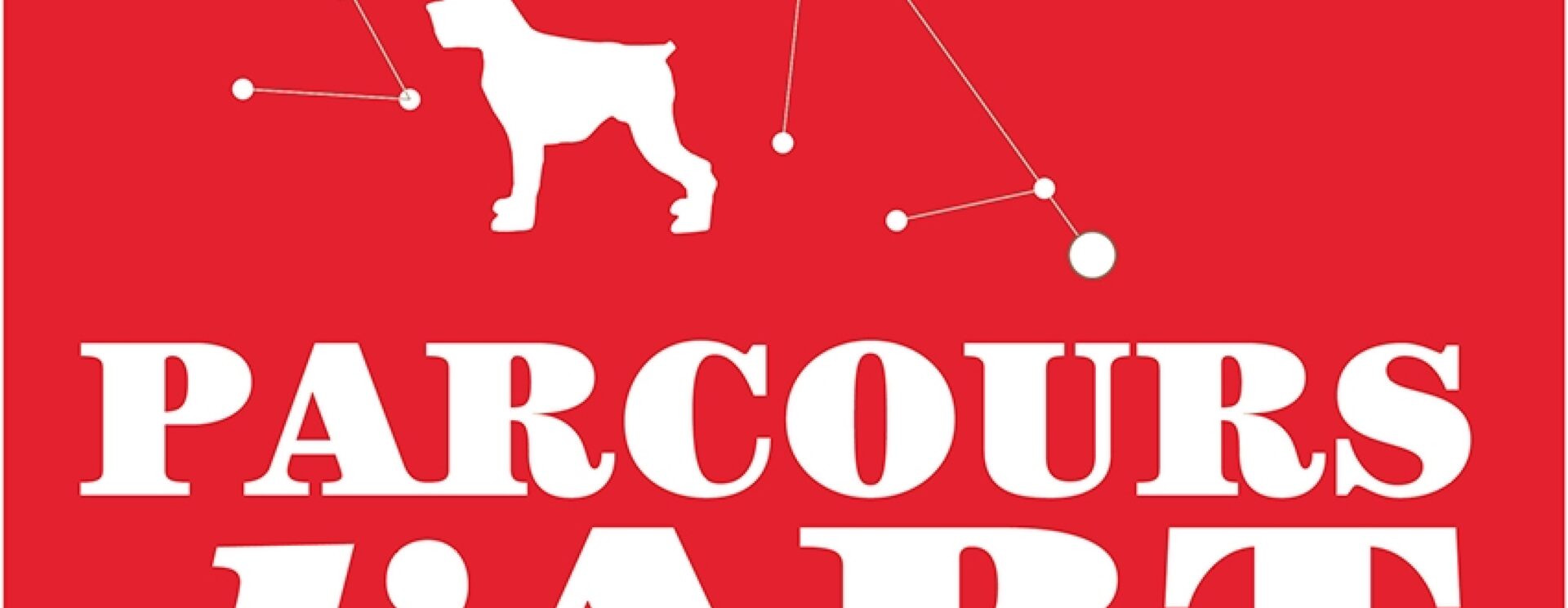 LOGO OFFICIEL DU PARCOURS D'ART DU CHIEN ROUGE