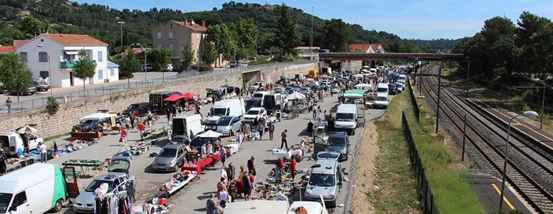 vue aérienne d'un marché