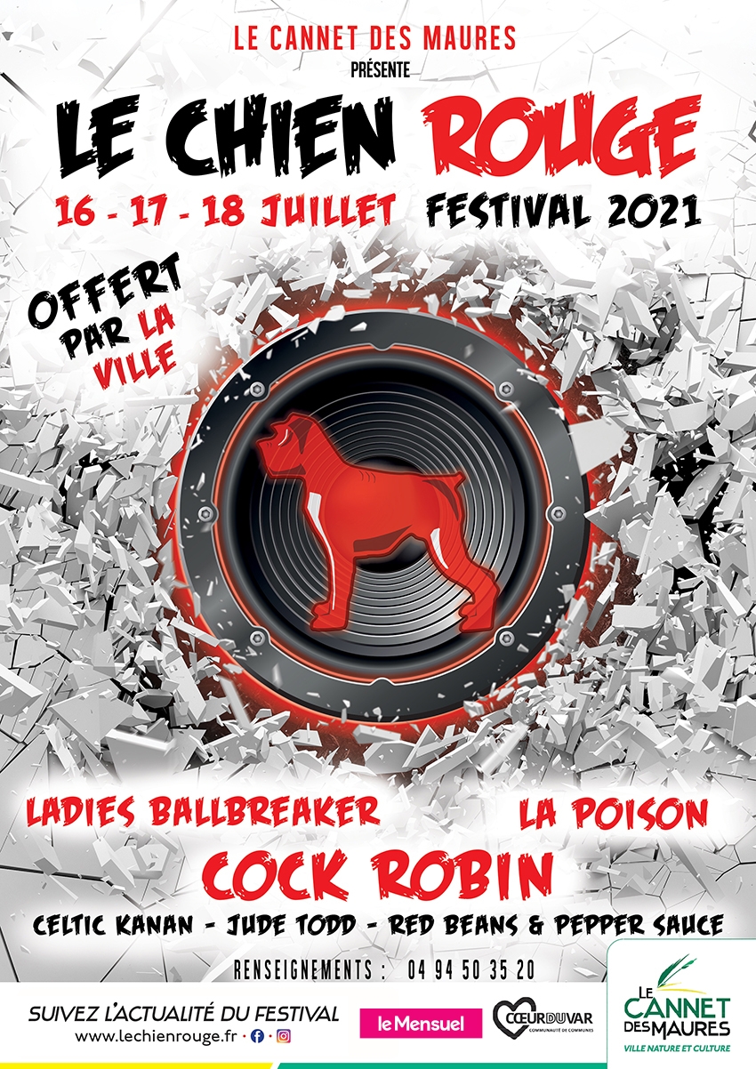Affiche offcielle du Festival Le Chien Rouge 2021